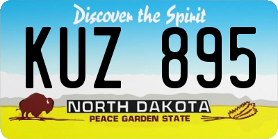 ND license plate KUZ895
