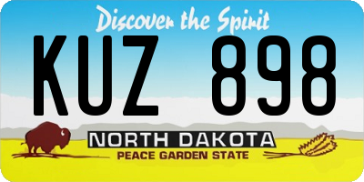 ND license plate KUZ898