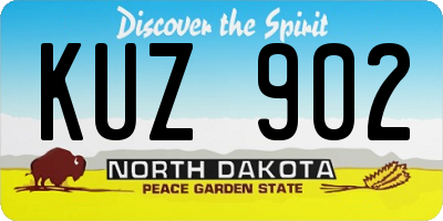 ND license plate KUZ902