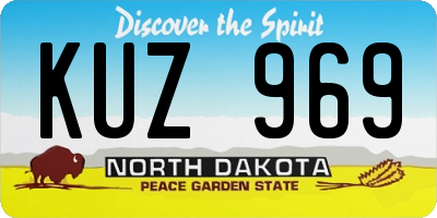 ND license plate KUZ969