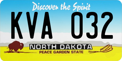 ND license plate KVA032