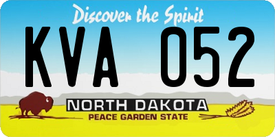 ND license plate KVA052