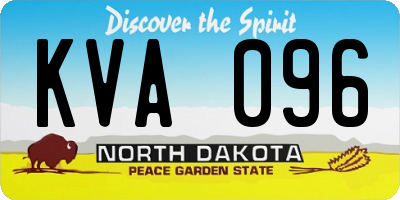 ND license plate KVA096