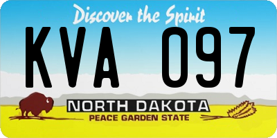 ND license plate KVA097