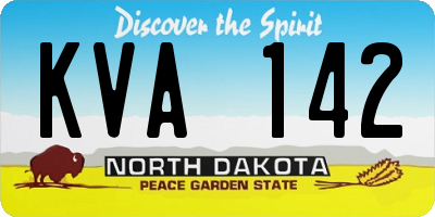 ND license plate KVA142