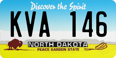 ND license plate KVA146