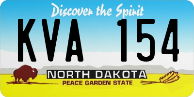 ND license plate KVA154