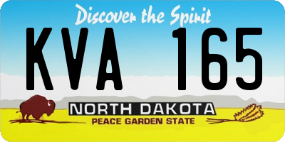 ND license plate KVA165