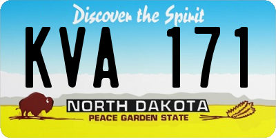 ND license plate KVA171