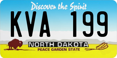 ND license plate KVA199