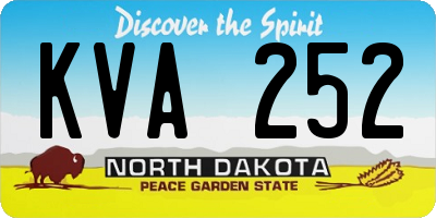 ND license plate KVA252