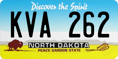 ND license plate KVA262