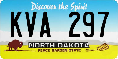 ND license plate KVA297