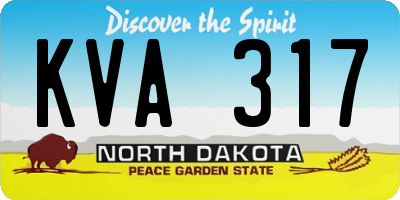 ND license plate KVA317
