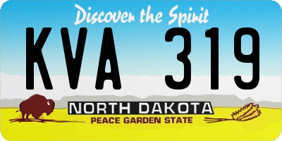 ND license plate KVA319