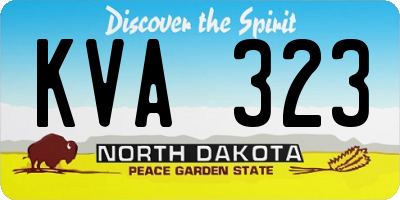 ND license plate KVA323