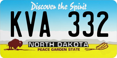 ND license plate KVA332