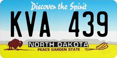 ND license plate KVA439