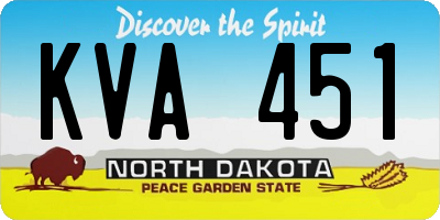 ND license plate KVA451