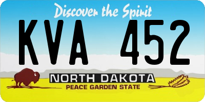 ND license plate KVA452