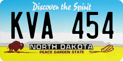 ND license plate KVA454