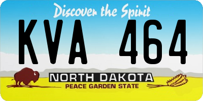 ND license plate KVA464