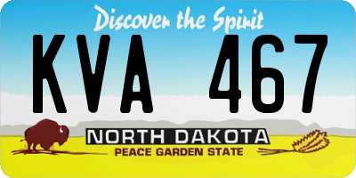 ND license plate KVA467