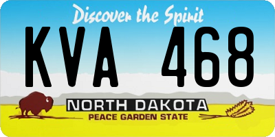 ND license plate KVA468