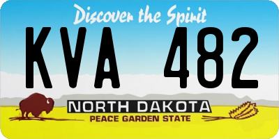 ND license plate KVA482