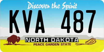 ND license plate KVA487