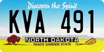 ND license plate KVA491