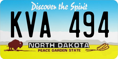 ND license plate KVA494