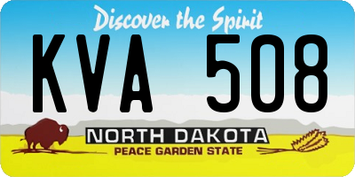 ND license plate KVA508