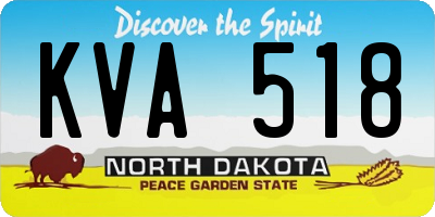 ND license plate KVA518