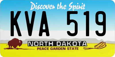 ND license plate KVA519
