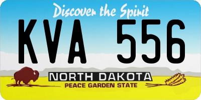 ND license plate KVA556