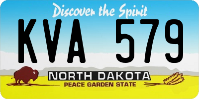 ND license plate KVA579