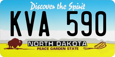 ND license plate KVA590