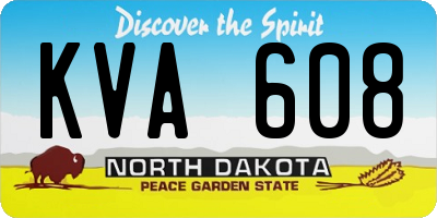 ND license plate KVA608