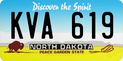 ND license plate KVA619