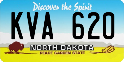 ND license plate KVA620