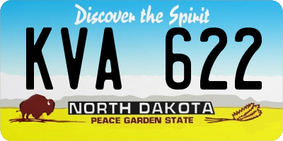 ND license plate KVA622