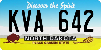 ND license plate KVA642