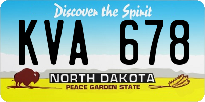 ND license plate KVA678