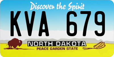 ND license plate KVA679