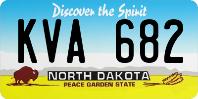 ND license plate KVA682