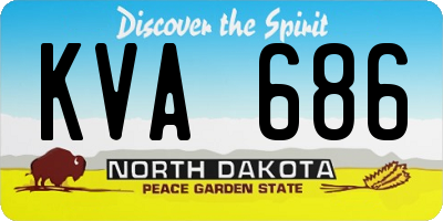ND license plate KVA686