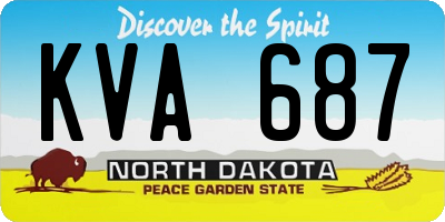 ND license plate KVA687