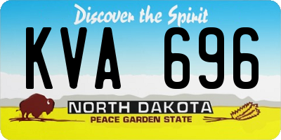 ND license plate KVA696