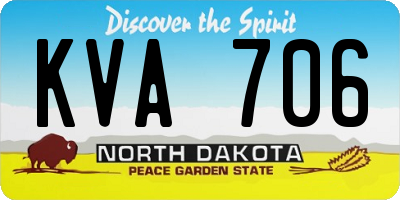 ND license plate KVA706